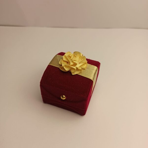 Velvet Gift Box with Golden Bow